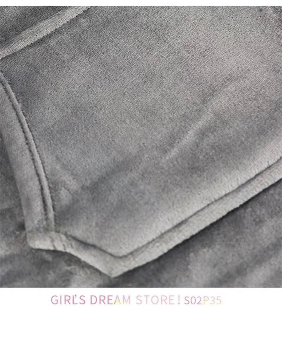 Flannel Warm Sleepwear Lazy Blanket Winter Nightgown Can Be Worn Out Loose And Plush Thick Couple Cold Proof Warms Home Clothes