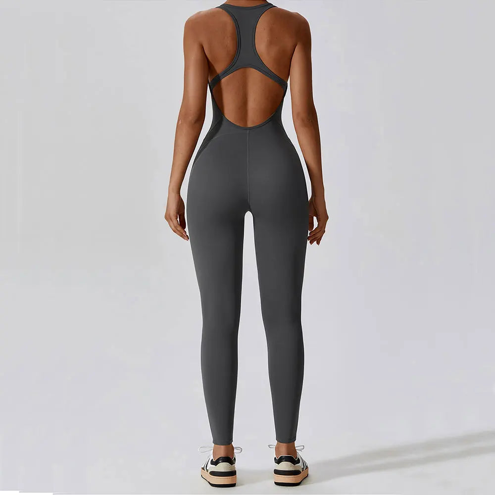 Seamless Yoga Jumpsuit - All-in-One Workout Outfit for Women - Premium bodysuit from Lizard Vigilante - Just $38.88! Shop now at Lizard Vigilante