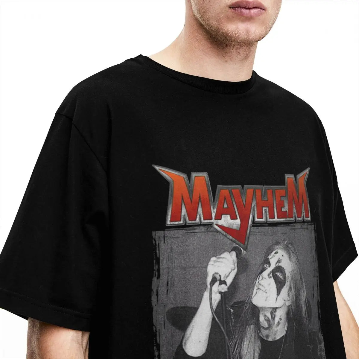 Black Metal Mayhem Dead T-Shirts for Men Women Crew Neck Cotton Short Sleeve Tee Shirt Gift Idea Clothing - Premium t-shirt from Lizard Vigilante - Just $24.99! Shop now at Lizard Vigilante