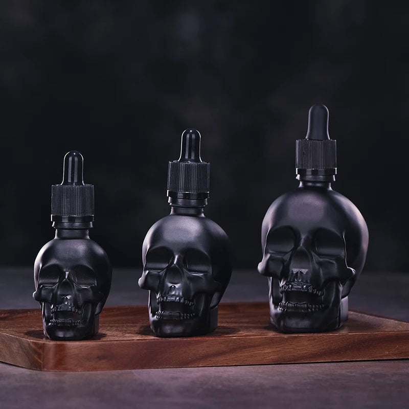 30ml Skull-Shaped Glass Dropper Bottle – Frosted Black E-Liquid & Bitters Bottle with Child Proof Cap, Eco-Friendly, for Bar & Home Use - Premium incense burner plate from Lizard Vigilante - Just $14.44! Shop now at Lizard Vigilante