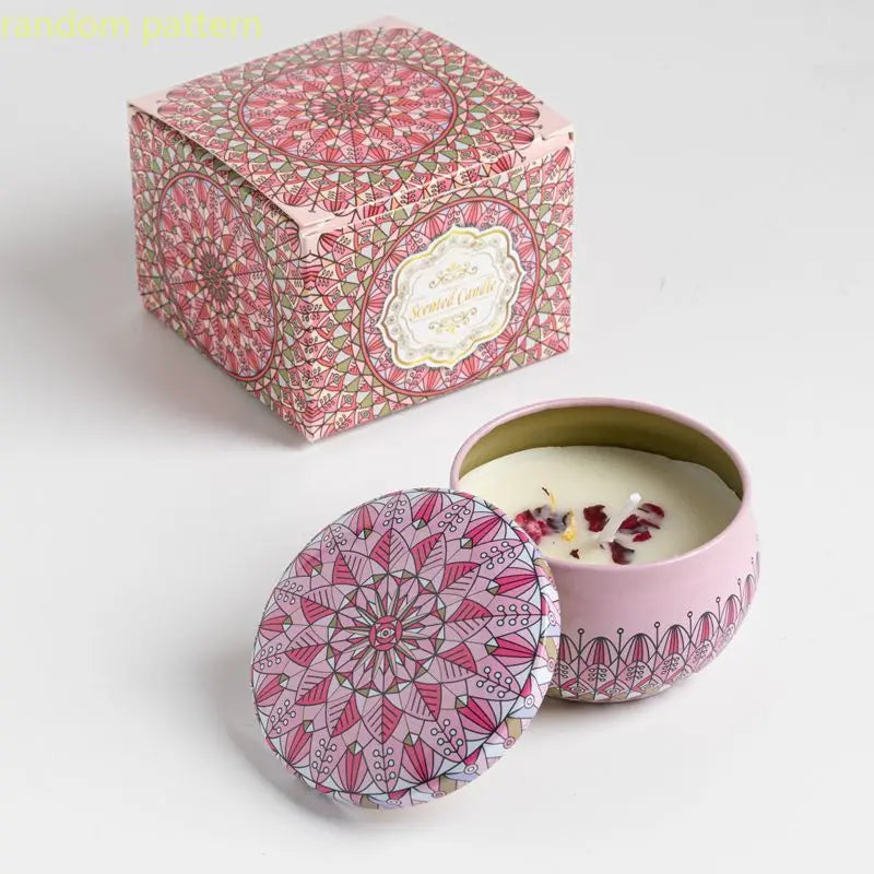 Osmanthus Gardenia Fragrance Candles with Petals Small Romantic Fragrance Candles for Girls' Birthday Gifts Home Aromatherapy