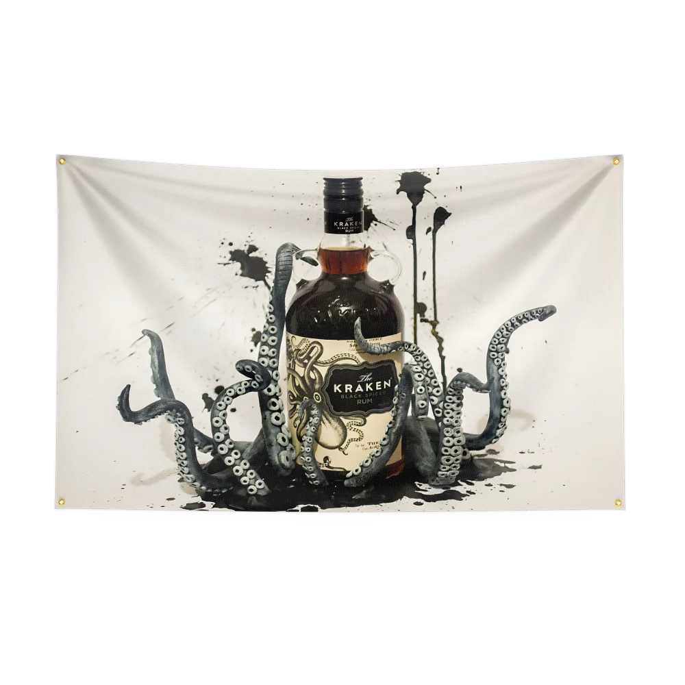 Krakens Rum Flag – 3×5ft Polyester Printed Alcohol & Beer Banner for Indoor and Outdoor Decor - Premium flag from Lizard Vigilante - Just $15.99! Shop now at Lizard Vigilante