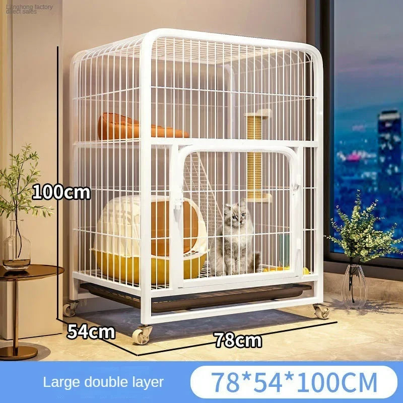 Extra Large Luxury Cat Villa | Multi-Storey Pet Cage for Cats and Small Dogs | Indoor Free Space Cat Carrier Nest - Premium pet cage from Lizard Vigilante - Just $215.99! Shop now at Lizard Vigilante