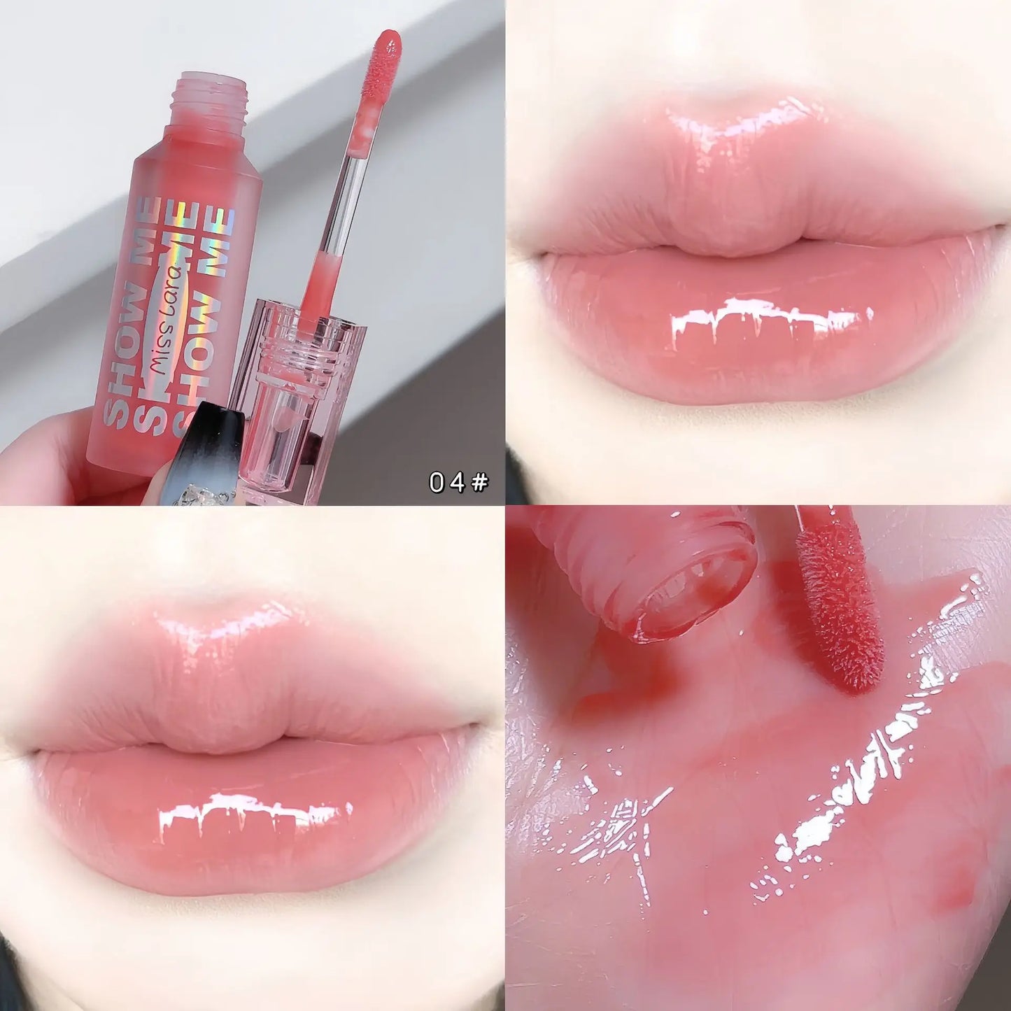 MISS LARA Show Me Cheap Lipstick Mirror Watery Glass Lip Gloss Moisturizes Whitens Atmosphere Pure Girly Lip Gloss Cosmetics Hot