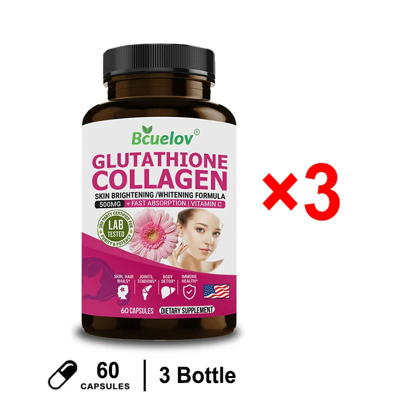 Glutathione Collagen Supplement - Supports Healthy Skin, Hair, Nails, Bones, Antioxidant