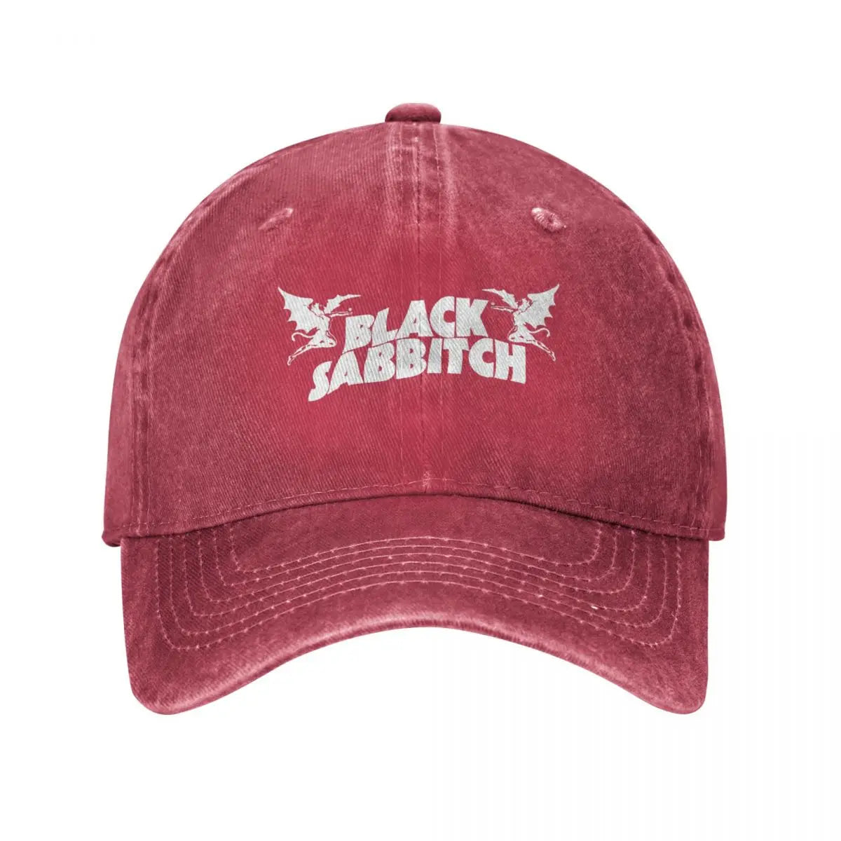 Black Sabbitch Rock Baseball Cap Casual Distressed Washed Headwear Unisex Style Outdoor Activities Gift Hats Cap - Premium baseball cap from Lizard Vigilante - Just $29.88! Shop now at Lizard Vigilante