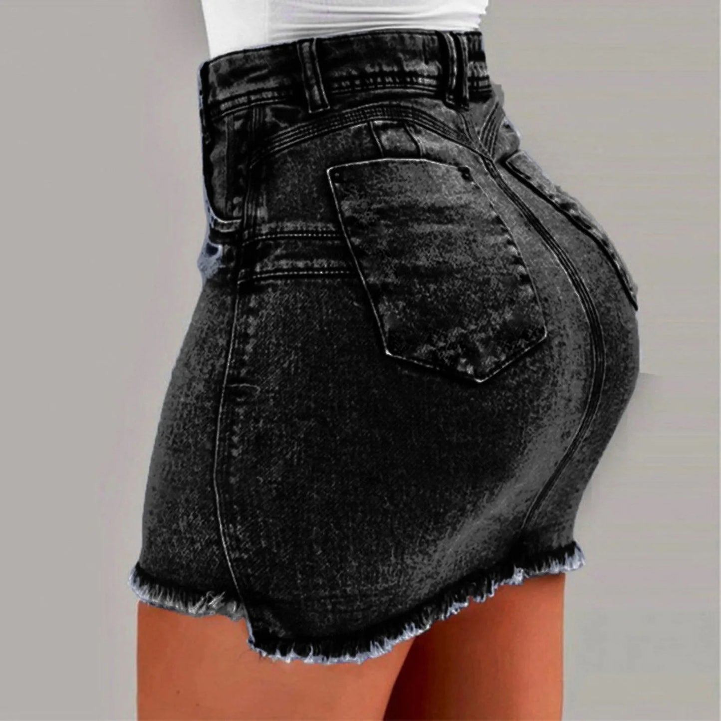 Sexy Denim Mini Skirt - A Stylish and Edgy Addition - Premium mini skirt from Lizard Vigilante - Just $28.88! Shop now at Lizard Vigilante