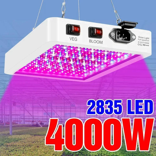 Newest 4000/5000W Full Spectrum LED Growing Light IP65 Plant Bulbs Hydroponic Lamp Greenhouse Lamps Flower Growth Lighting Box - Lizard Vigilante