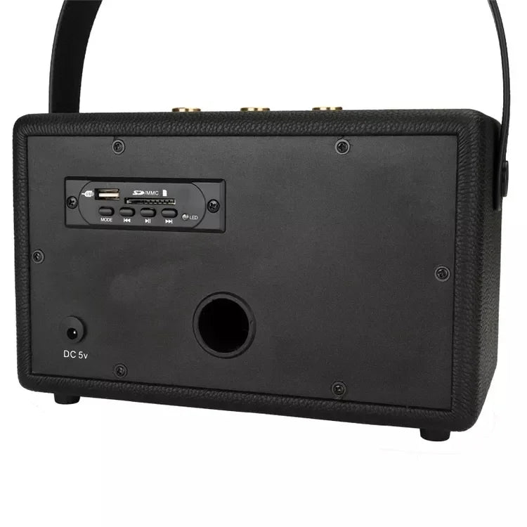 🔊 KEEGAR BloodRiff Retro Bluetooth Speaker — 200W Wooden Portable Sound Beast with Hi-Res Stereo for Rockers, Rebels & Road Dogs