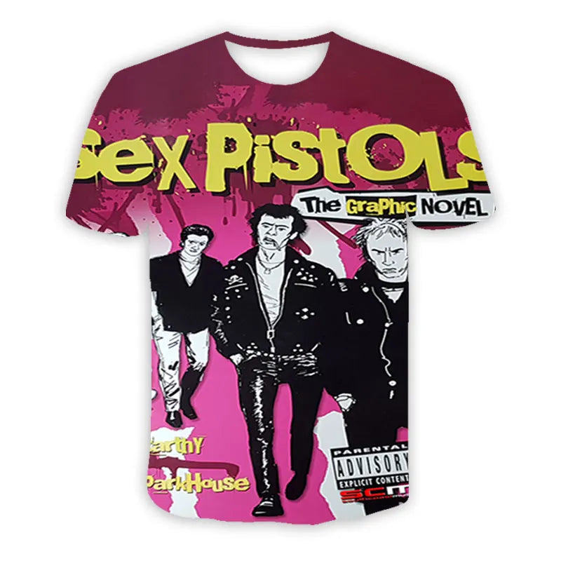 3D Printed Punk Rock Band Sex Pistols Casual T-shirts Hip Hop T Shirts Harajuku Styles Tops Clothing for Men/women - Premium  from Lizard Vigilante - Just $28.99! Shop now at Lizard Vigilante