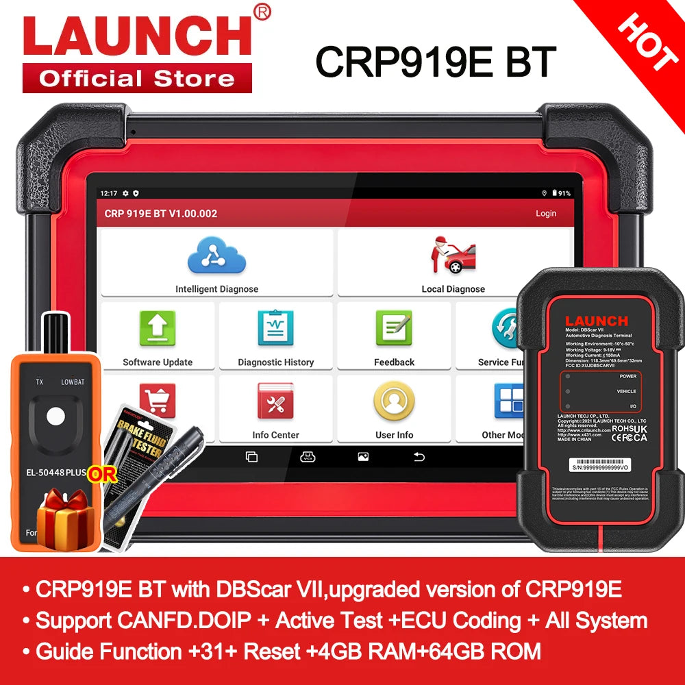 2024 LAUNCH X431 CRP919E BT Car Diagnostic Tool – The Ultimate OBD2 Scanner! - Premium Diagnostic tool from Lizard Vigilante - Just $845.99! Shop now at Lizard Vigilante