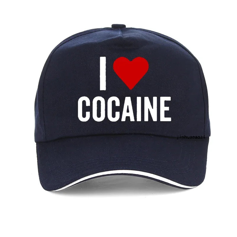 Funny I Love Cocaine Graphic Baseball Cap Cotton Summer Style Men Golf Snapback Hats Adjustable Unisex Trucker Hat Gorras - Premium Hat from Lizard Vigilante - Just $23.99! Shop now at Lizard Vigilante