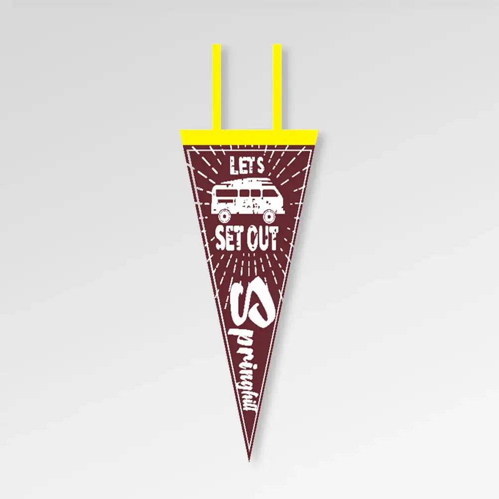 Outdoor Camping Tent Pennant Flags Picnic Canopy Atmosphere Decorations Camp Hanging Flags Holiday Scene Felt Bunting