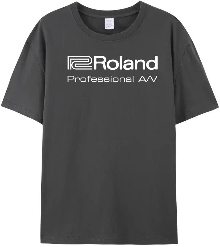 Roland Piano Print T-shirt Cool Trendy 100％ Cotton Top Tee with Cool Men's Brand - Lizard Vigilante