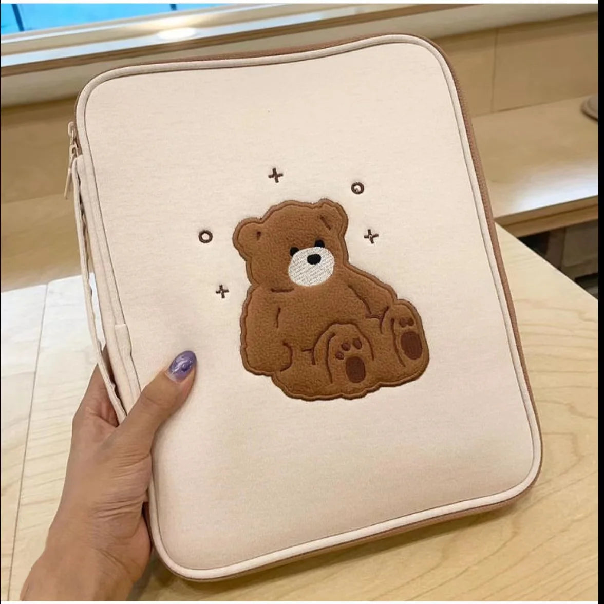 Cute Teddy Bear Laptop Sleeve 11 12 13.6 14 Inch Cover for 2022 Macbook Air 13 Ipad Pro 10.5 11 12.9 Air 1 2 3 4 Asus Tablet Inner Case Bag - Premium computer bag from Lizard Vigilante - Just $25.99! Shop now at Lizard Vigilante