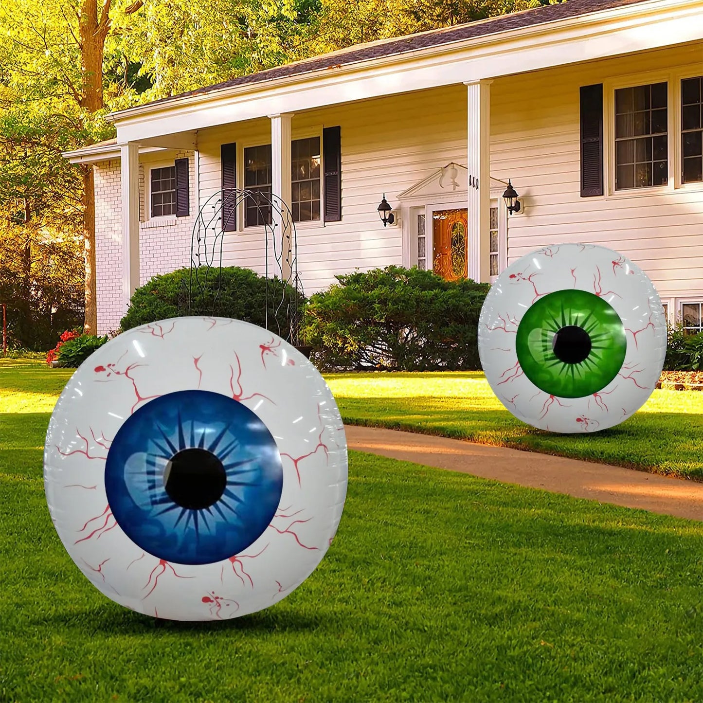 Halloween Inflatables Eyeball Decorations  Bloodshot Eyeballs Indoor Outdoor And Garden Halloween Decors Festival Decorations