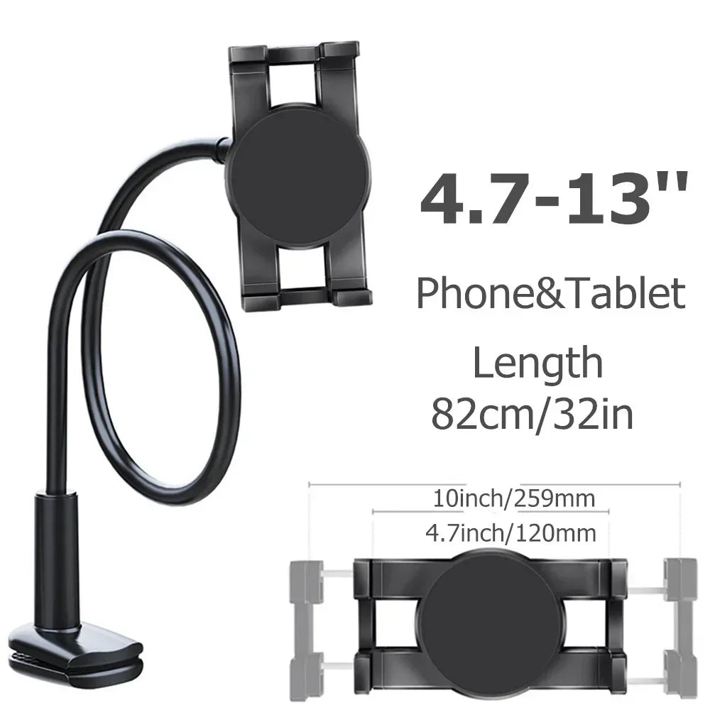 Phone Tablet Stands Desktop Tablet Holder Adjustable Mount For Tablet 4.0 To 11 inch Bed Tablet PC Stand Metal Support 130cm - Premium dock stand from Lizard Vigilante - Just $22.99! Shop now at Lizard Vigilante