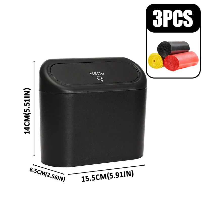 ABS square garbage bin, car mini garbage bin, suspended car dust storage box
