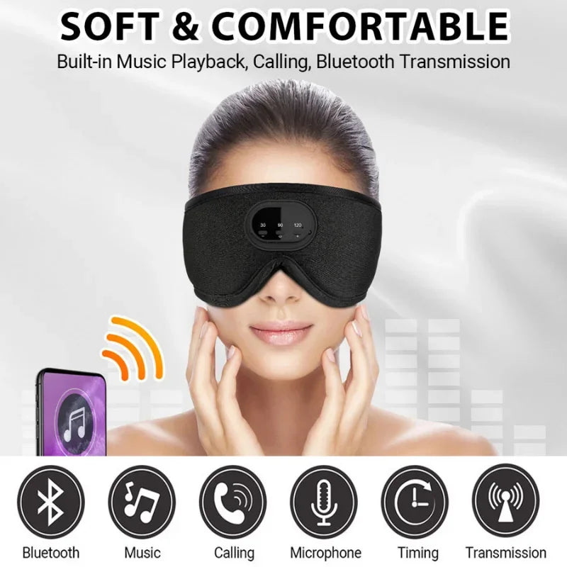 White noise version 3D wireless music sleep headset bluetooth eye mask microphone call manufacturers Dropshipping Christmas Gift - Premium  from Lizard Vigilante - Just $37.99! Shop now at Lizard Vigilante