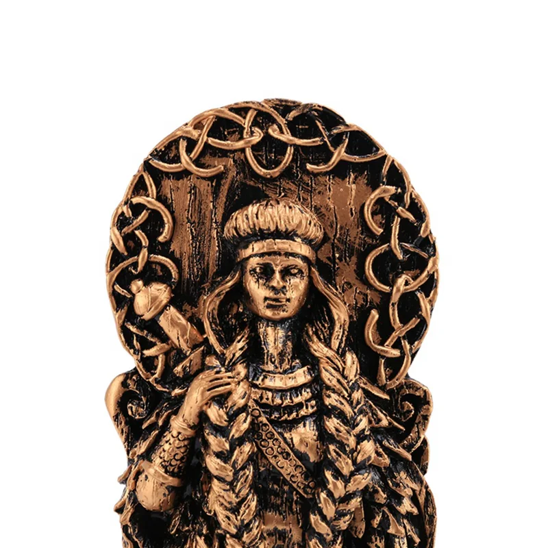 2X Freyja Statue Freya Norse Gods Carving Altar Heathen Asatru Viking God Goddes Sculpture Scandinavian Pantheons-A-AT64