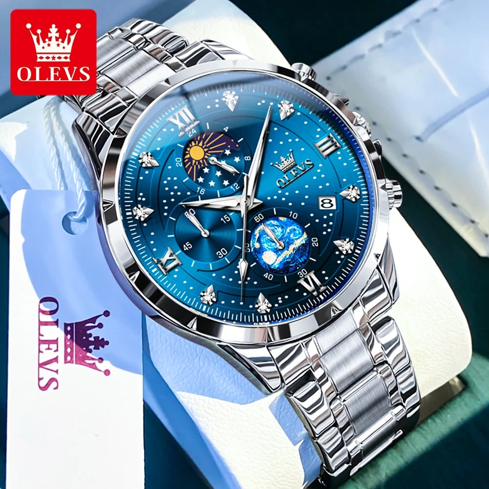 OLEVS 9807 Men's Luxury Watch - A Celestial Timepiece - Premium watches from Lizard Vigilante - Just $55.99! Shop now at Lizard Vigilante