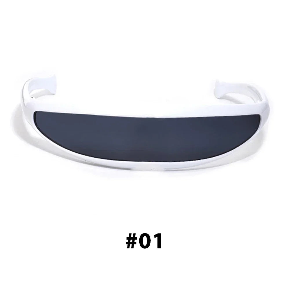 CYBERSTRIKE X1: Futuristic Cyclops Visor Sunglasses – UV400 Laser Lens Eyewear - Premium shades from Lizard Vigilante - Just $8.99! Shop now at Lizard Vigilante