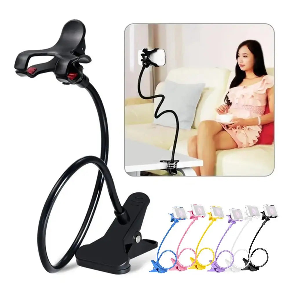 Universal Lazy Bracket 360 Degree Mobile Phone Holder Portable Flexible Bed Desktop Bracket Smartphones Table Clip Stand Base Support - Premium phone holder from Lizard Vigilante - Just $22.95! Shop now at Lizard Vigilante