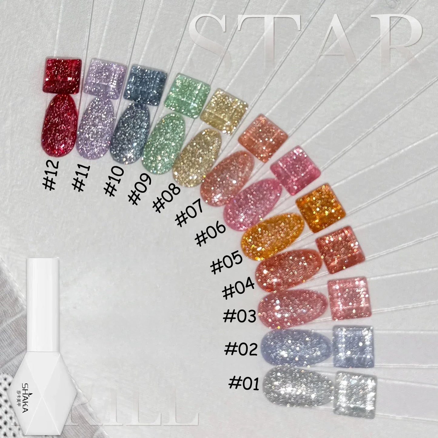 1-12pcs SHAKA Summer Autumn Huayu Xingchen Orange Green Red Gel Nail Polish 2025 New Halloween Versatile Nail Gel