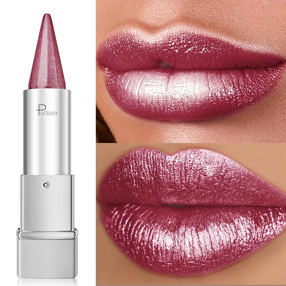 Pearlescent, Sparkle, lipstick forWomen, Lightness, Lipstick WaterproofLong, lipstick 24 Hours Long Lasting.Colorfast, lipstick