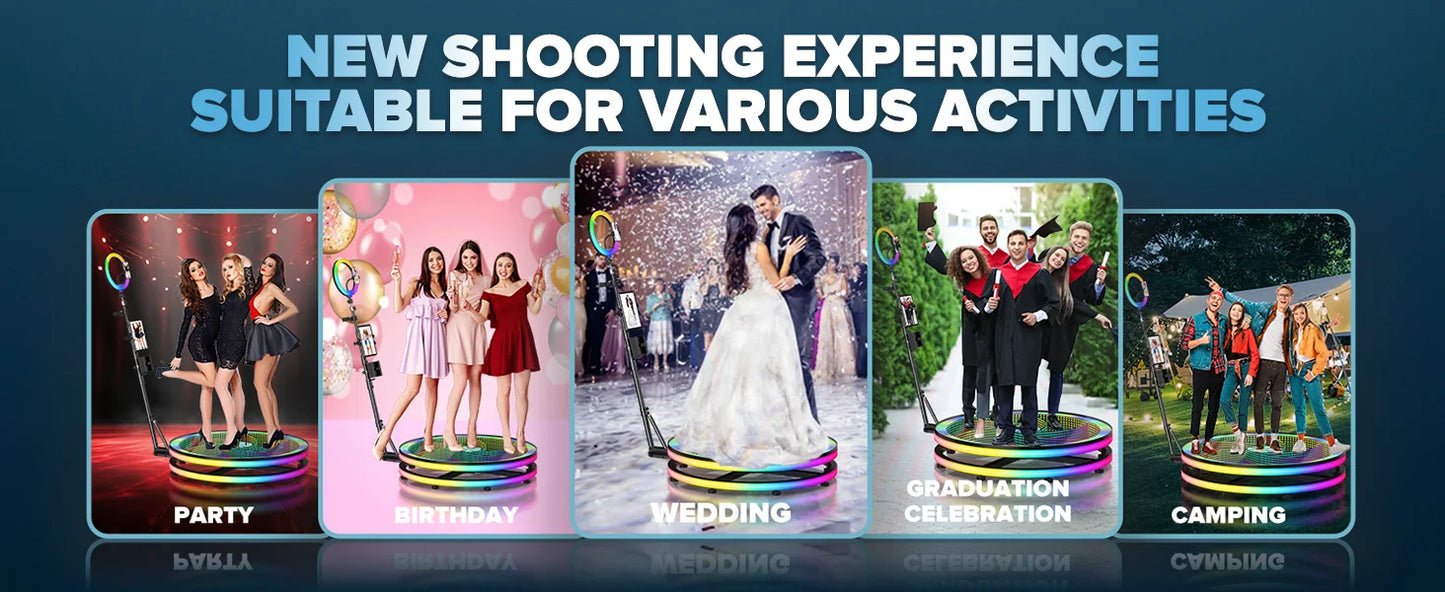 Lizard Vigilante: 360° Chaos Cam Rig – RGB Jet-Spin Ring Light Booth (Party Destruction Machine V1) - Premium photobooth from dsers - Just $2438.99! Shop now at Lizard Vigilante