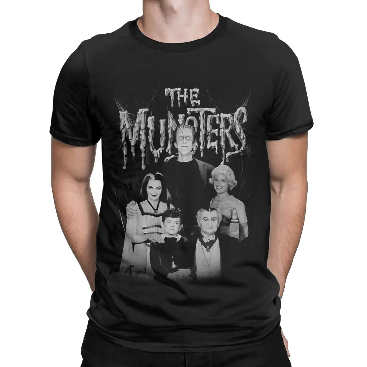 Munsters Family Portrait Men’s T-Shirt – Retro Gothic Humor in Iconic Cotton Comfort - Premium t-shirt from Lizard Vigilante - Just $23.99! Shop now at Lizard Vigilante