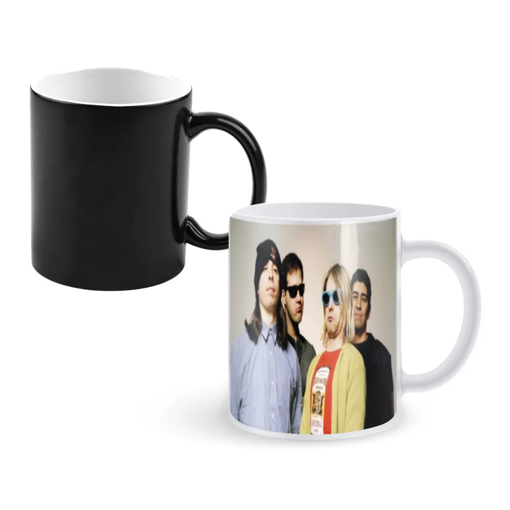 Nirvana Thermochromatic Magic Mug – Heat-Reactive Rock Band Coffee Cup for Bold Fans & Legendary Gifting - Premium mug from Lizard Vigilante - Just $19.88! Shop now at Lizard Vigilante