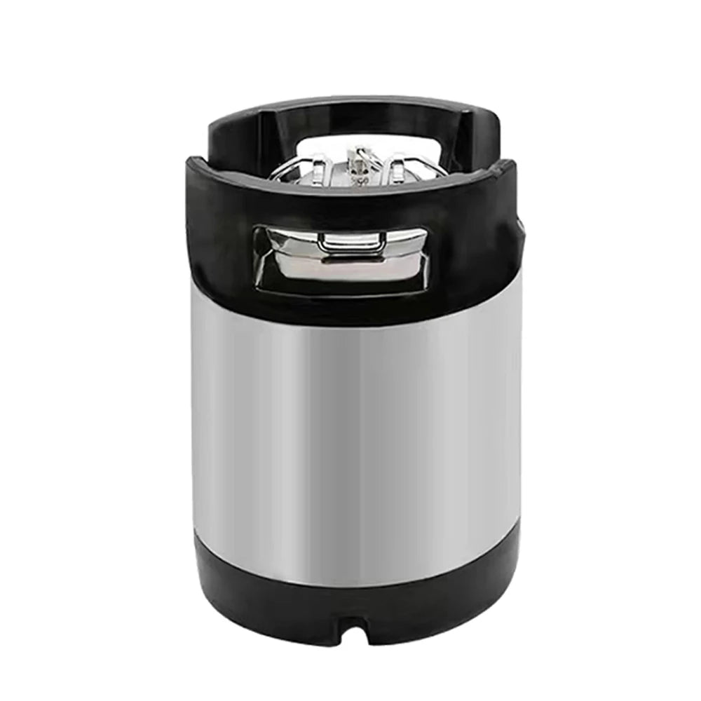 US 1.75Gal/2.5Gal/5Gal Beer Keg – Corny Keg with Rubber Handle, Ball Lock, 304 Stainless Steel – Coke Syrup, Milk, Soda Barrel - Premium keg from Lizard Vigilante - Just $100.99! Shop now at Lizard Vigilante