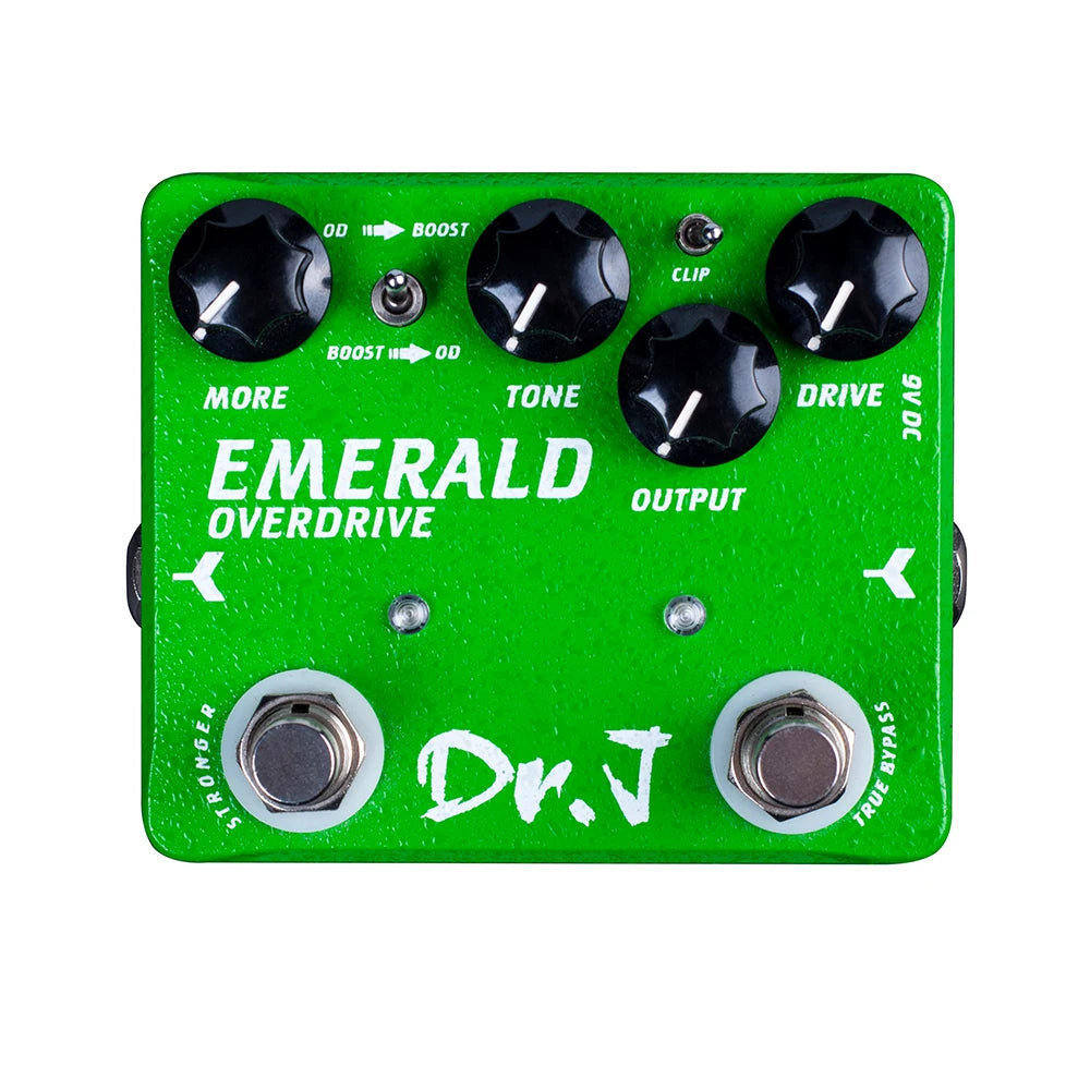 Joyo Dr. J Series D60 Emerald Overdrive Pedal Warm MOSFET/Diode Clip True Bypass With 15dB Boost Green