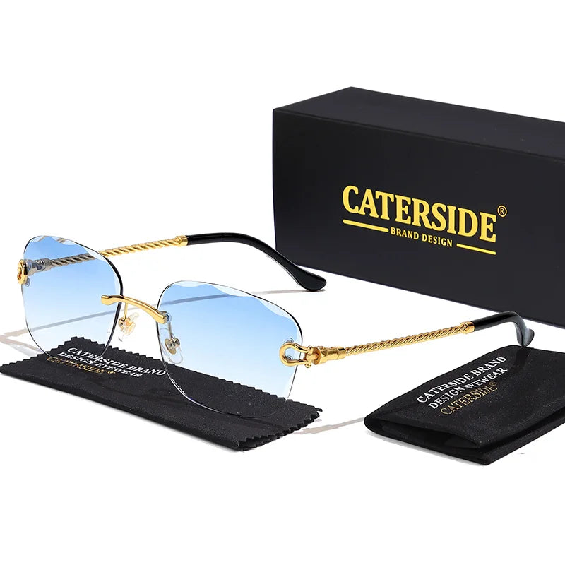 Rimcutter Royale: Caterside Retro Gradient Sunglasses – Blade Lens Street Icon Shades - Premium shades from dsers - Just $15.99! Shop now at Lizard Vigilante
