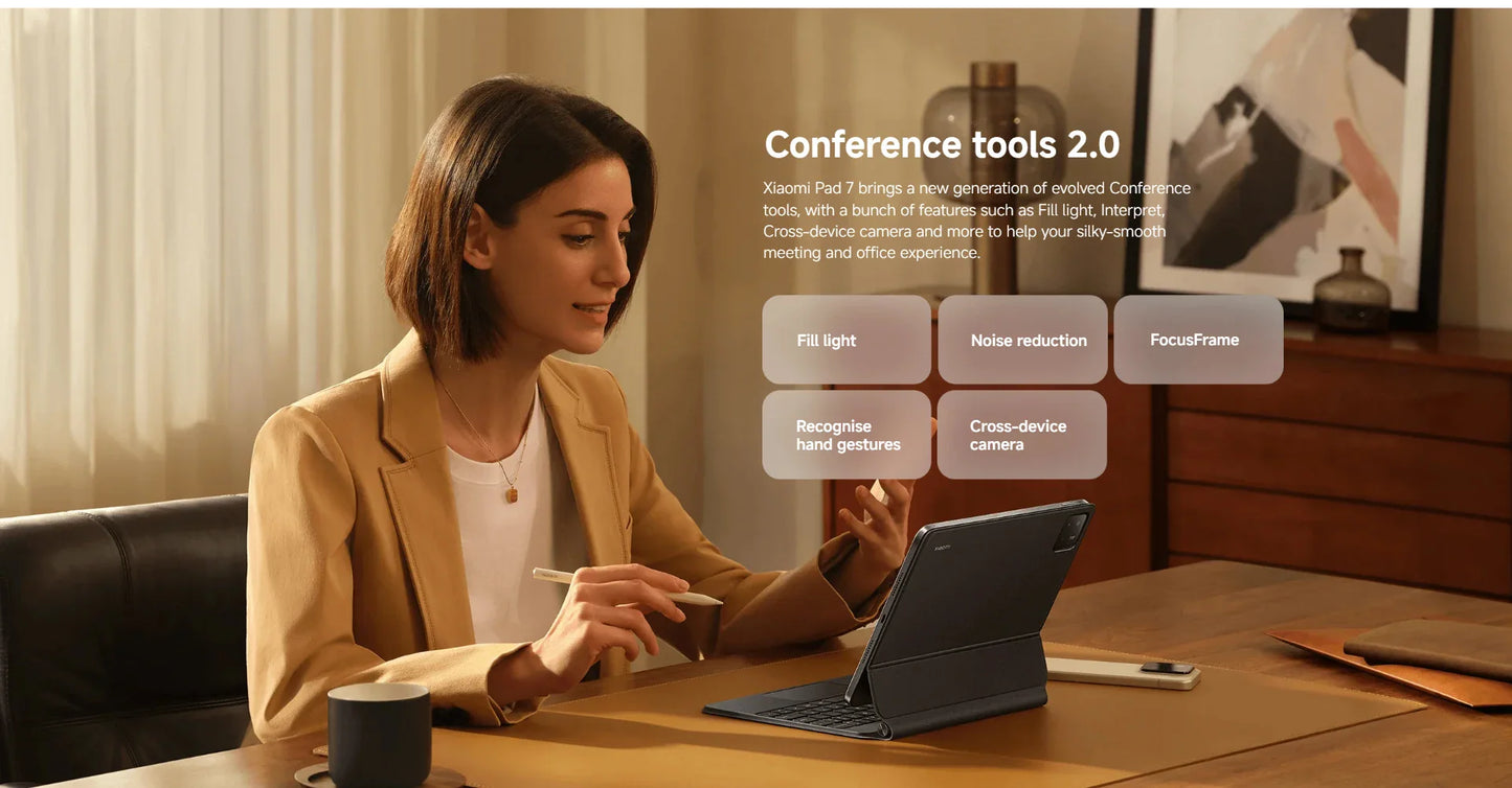 Global Version Xiaomi Pad 7 11.2'' Xiaomi HyperAI 144Hz 3.2K Display Snapdragon 7+ Gen 3 Octa core Processor 45W 8850mAh Battery