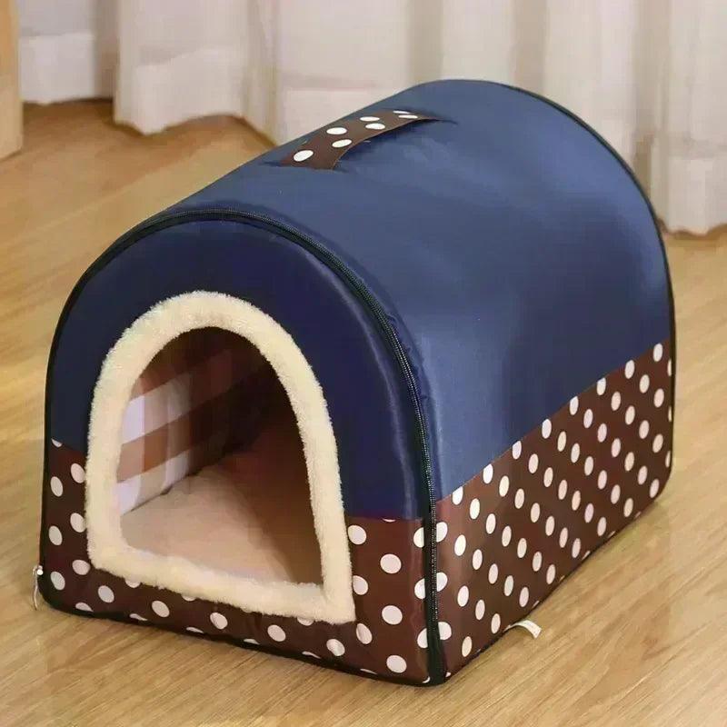 Winter Pet Cat Bed Foldable Dog House Dog Villa Sleep Kennel Removable Nest Warm Enclosed Cave Sofa Big Dog Kennel Pet Supplies - Premium pet bed from Lizard Vigilante - Just $19.99! Shop now at Lizard Vigilante