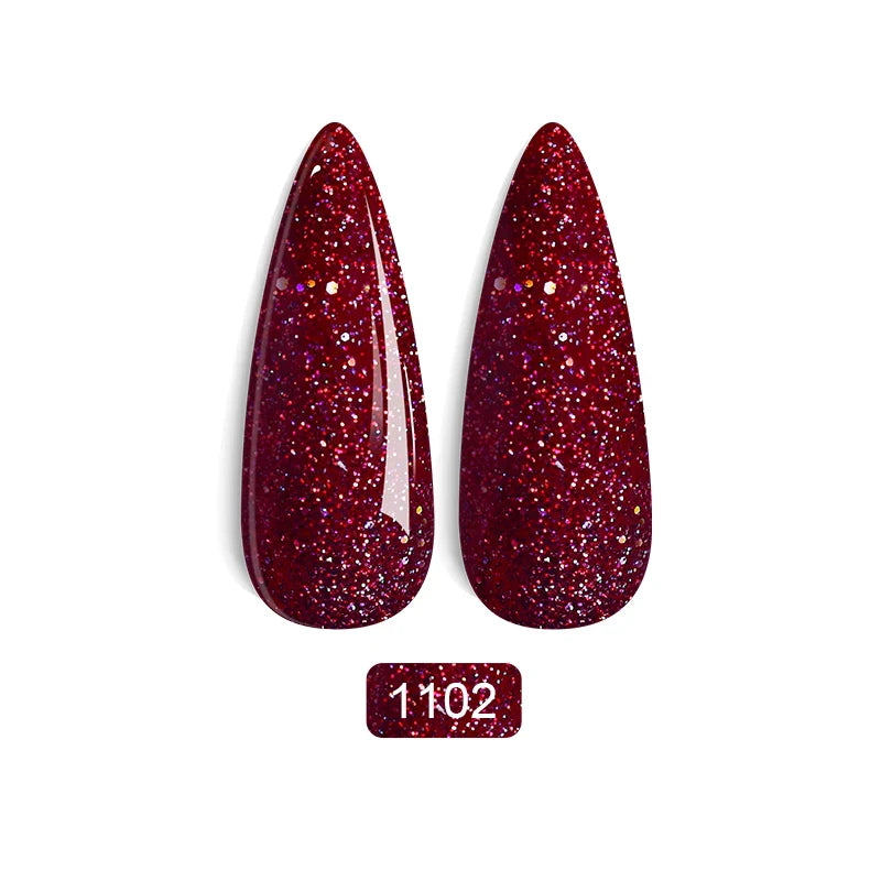 Rainbow Ghini Ultra Shiny Glitter Gel Nail Polish Semi-permanent Gellack UV Varnish Gold Silver Metal Gel Nail Art Wholesale Top