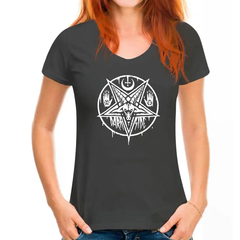 PENTAGRAM BAPHOMET Satan Swedish Music Group T-Shirt Metal Nation Tee - Premium T-Shirt from Lizard Vigilante - Just $22.99! Shop now at Lizard Vigilante