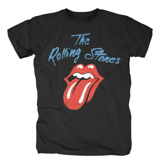Rolling Stones 100% Cotton T-shirts Men Women Printed T Shirt  Graphic Short Sleeve Streetwear Tops Summer Balck Clothing Hip Hop - Premium T-Shirt from Lizard Vigilante - Just $23.99! Shop now at Lizard Vigilante