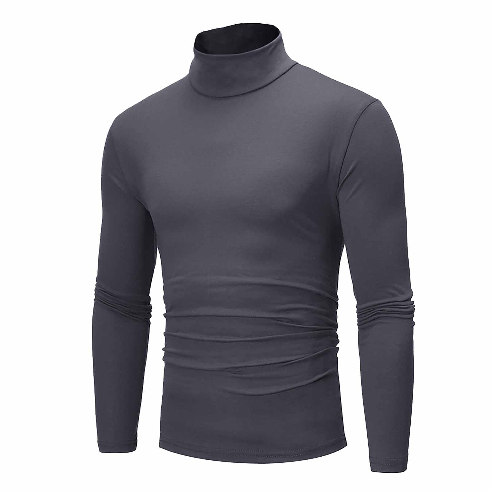 Men's Thermal Long Sleeve Turtleneck T-Shirt – Casual Slim Fit Pullover Top for Autumn and Winter - Premium turtleneck from Lizard Vigilante - Just $32.88! Shop now at Lizard Vigilante