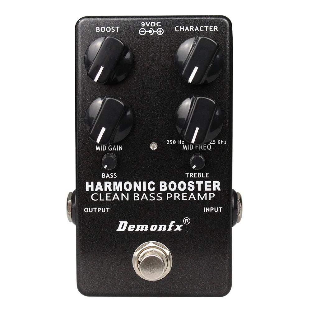 Demonfx New High Quality Harmonic Booster Clean Boost Preamp Bass Effect Pedal Clean Preamplifier - Lizard Vigilante