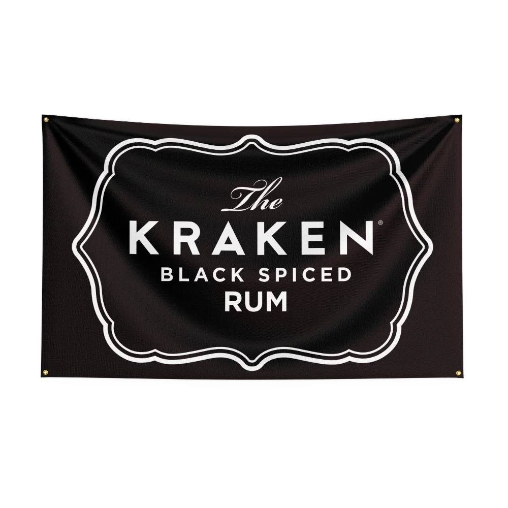 Krakens Rum Flag – 3×5ft Polyester Printed Alcohol & Beer Banner for Indoor and Outdoor Decor - Premium flag from Lizard Vigilante - Just $15.99! Shop now at Lizard Vigilante