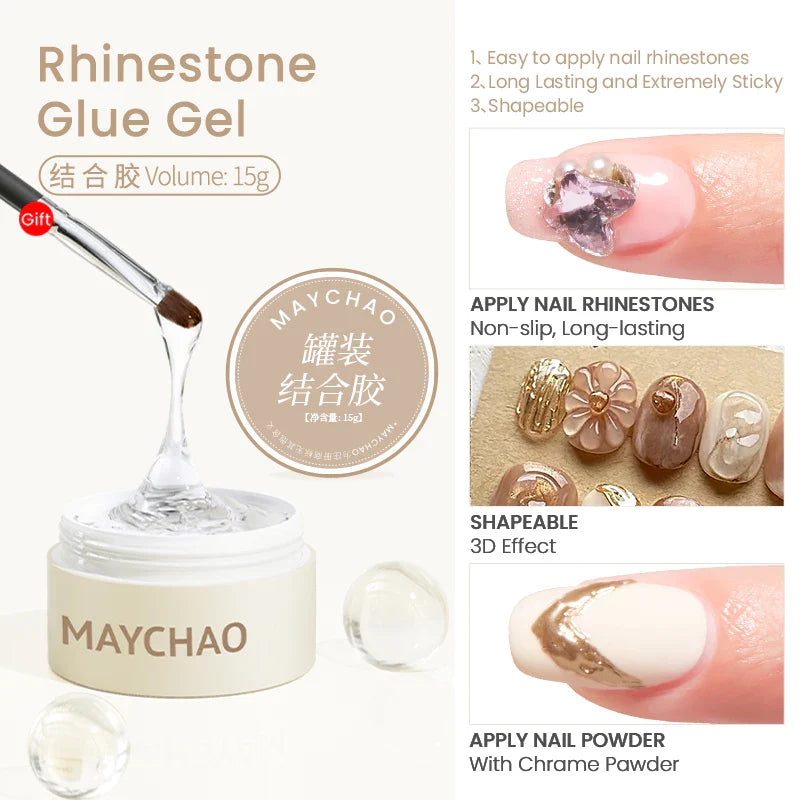 MAYCHAO 15G Nail Gel Polish Multifunctional Mixing Gel Base Coat Primer UV LED  Enhancer  Soak Off Semi Permanent Nail Art Varni