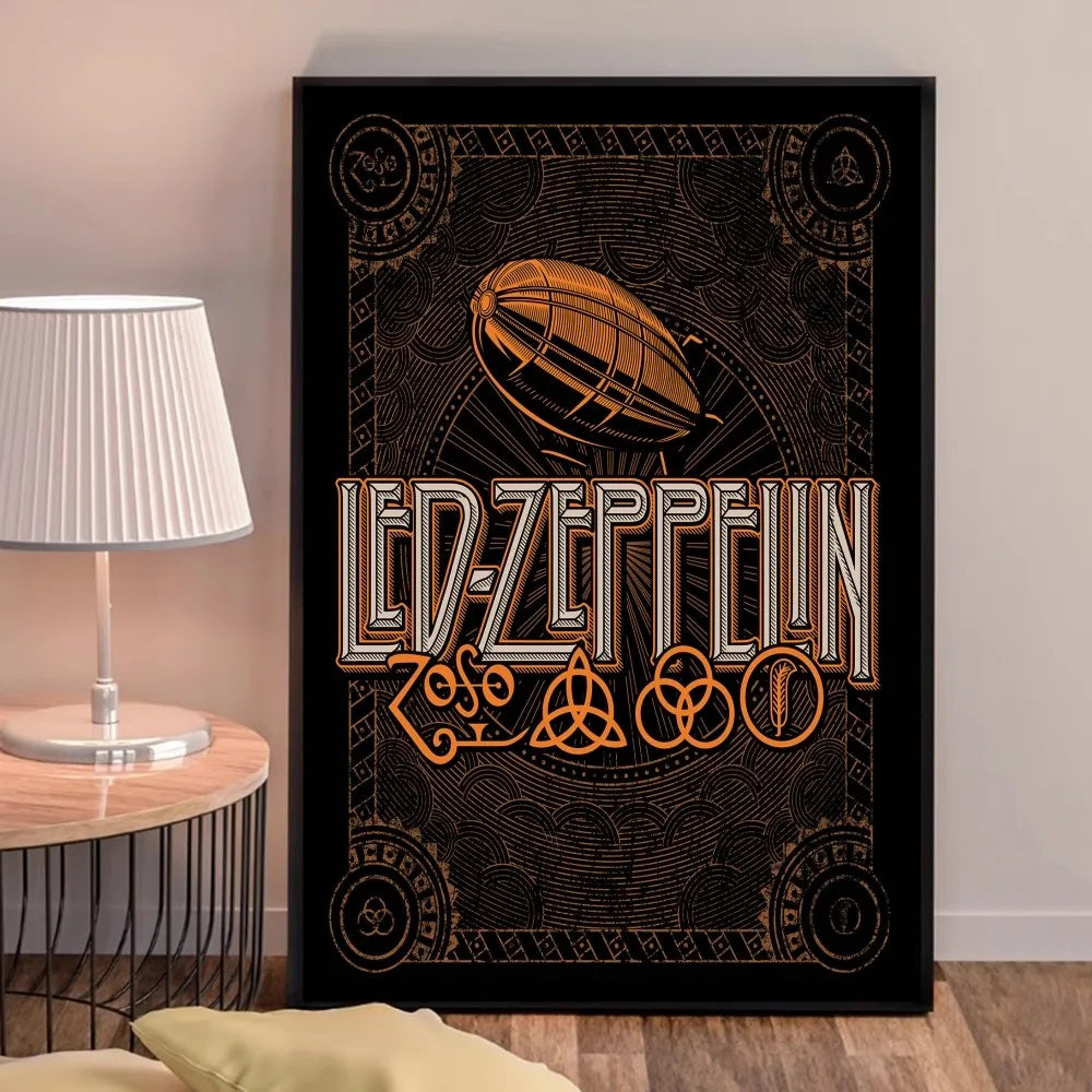 Retro Zeppelin Sticky Poster – Aesthetic Kraft Paper Wall Art for DIY Room Decoration - Premium poster from Lizard Vigilante - Just $15.99! Shop now at Lizard Vigilante