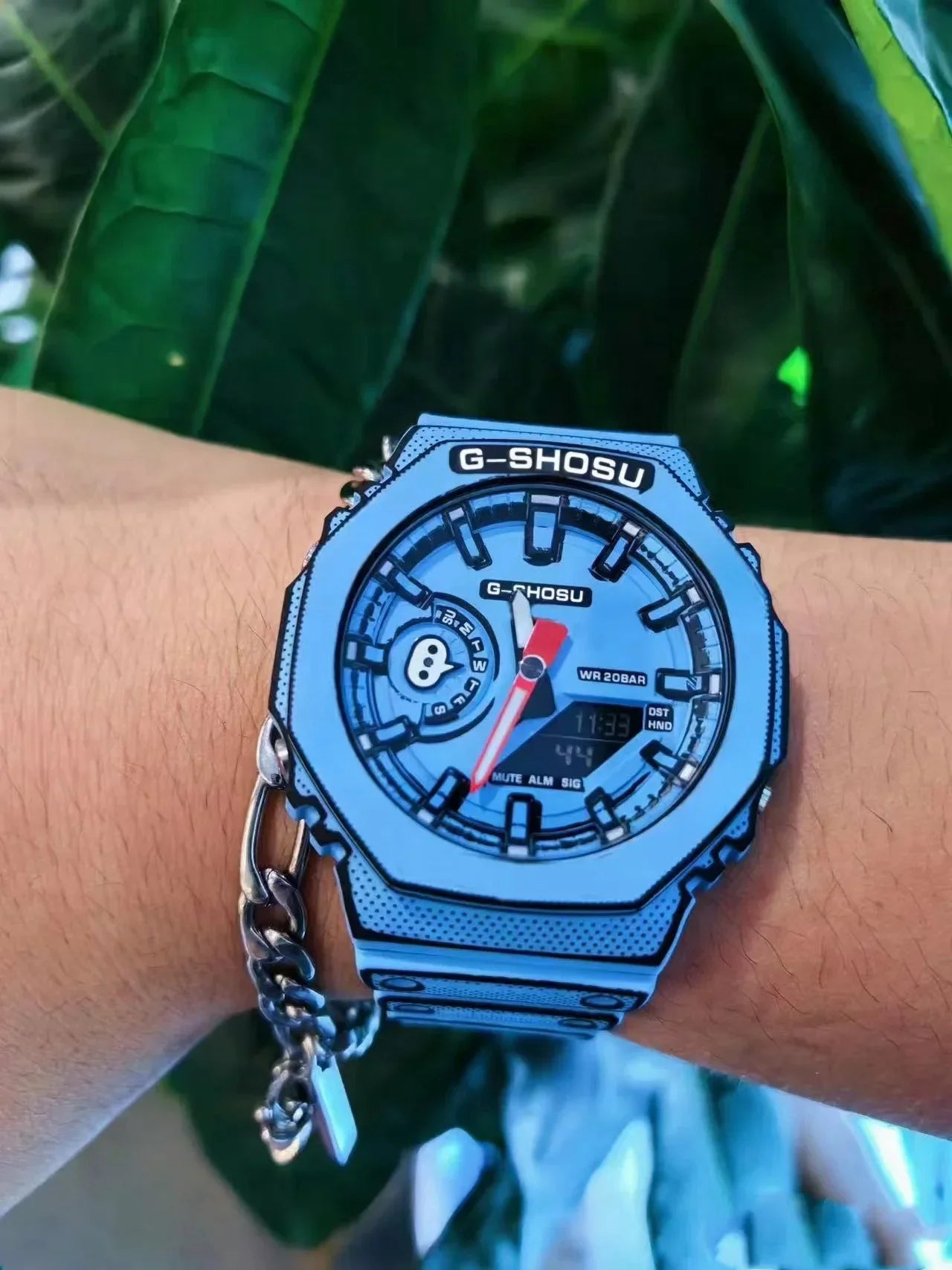 Star Sports Unisex Tactical LED Dual Display Watch With World Time And Rubber Strap