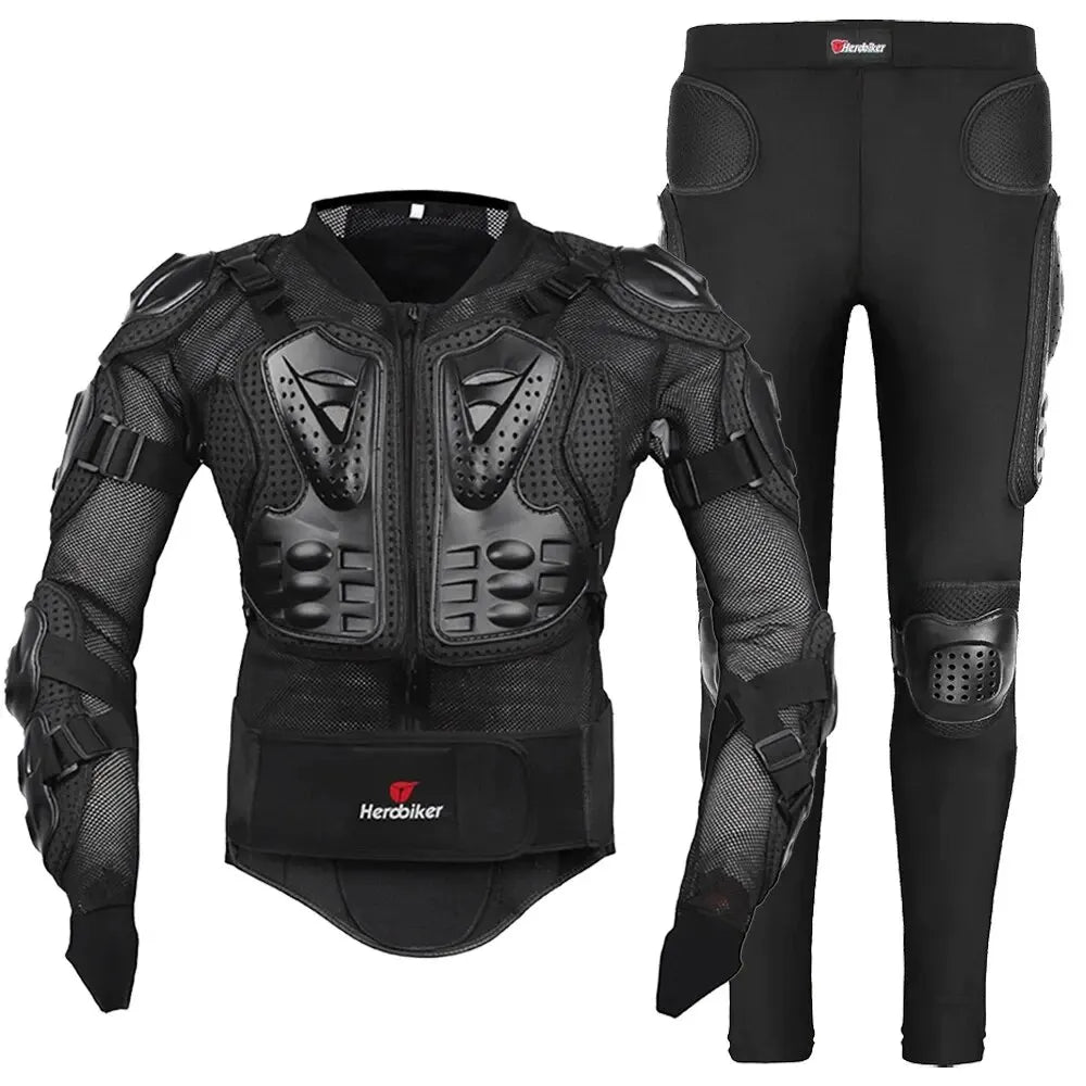 Motocross Jacket for Men | Body Armor Motorcycle Protection, Wear-Resistant Riding Jacket for Motorbike Racing and Cycling - Premium jacket from Lizard Vigilante - Just $28.99! Shop now at Lizard Vigilante