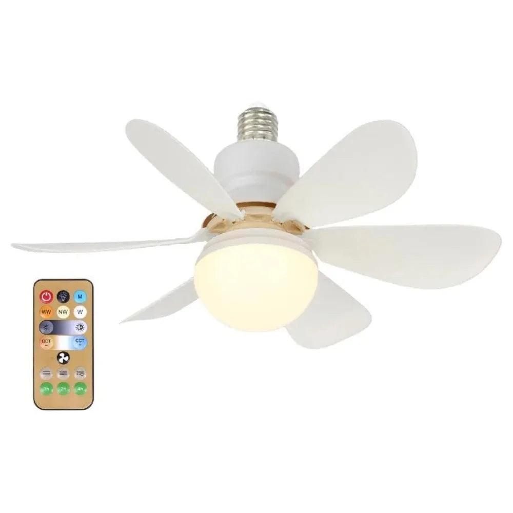 LED 40W Ceiling Fan Light E27 with Remote Control for Dimming, Suitable for Living Room, Study, Household Use, 85-265V - Lizard Vigilante