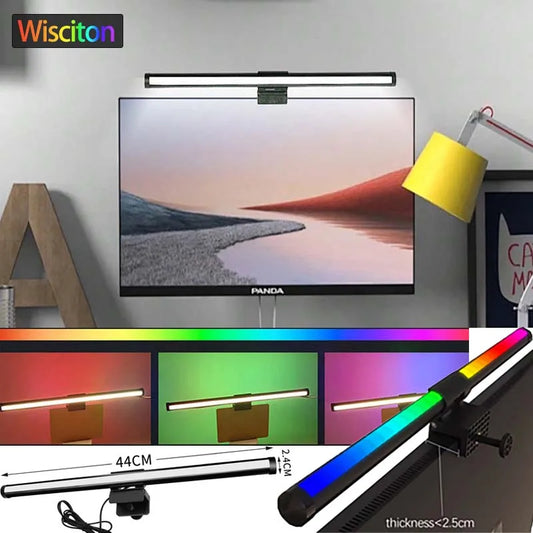 RGB Monitor Light Bar Computer Screen Hanging Lights Atmosphere Table Lamp Reading Night Lights Gaming Monitor Dimming Lights