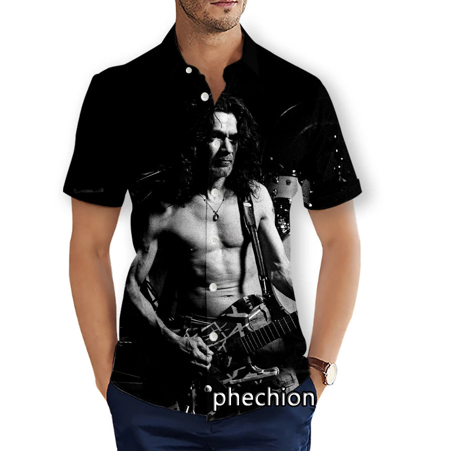 Van Halen 3D Printed Shirts Hawaiian Shirt Summer Mens Short Sleeve Beach Fashion Streetwear - Premium shirt from Lizard Vigilante - Just $38.99! Shop now at Lizard Vigilante